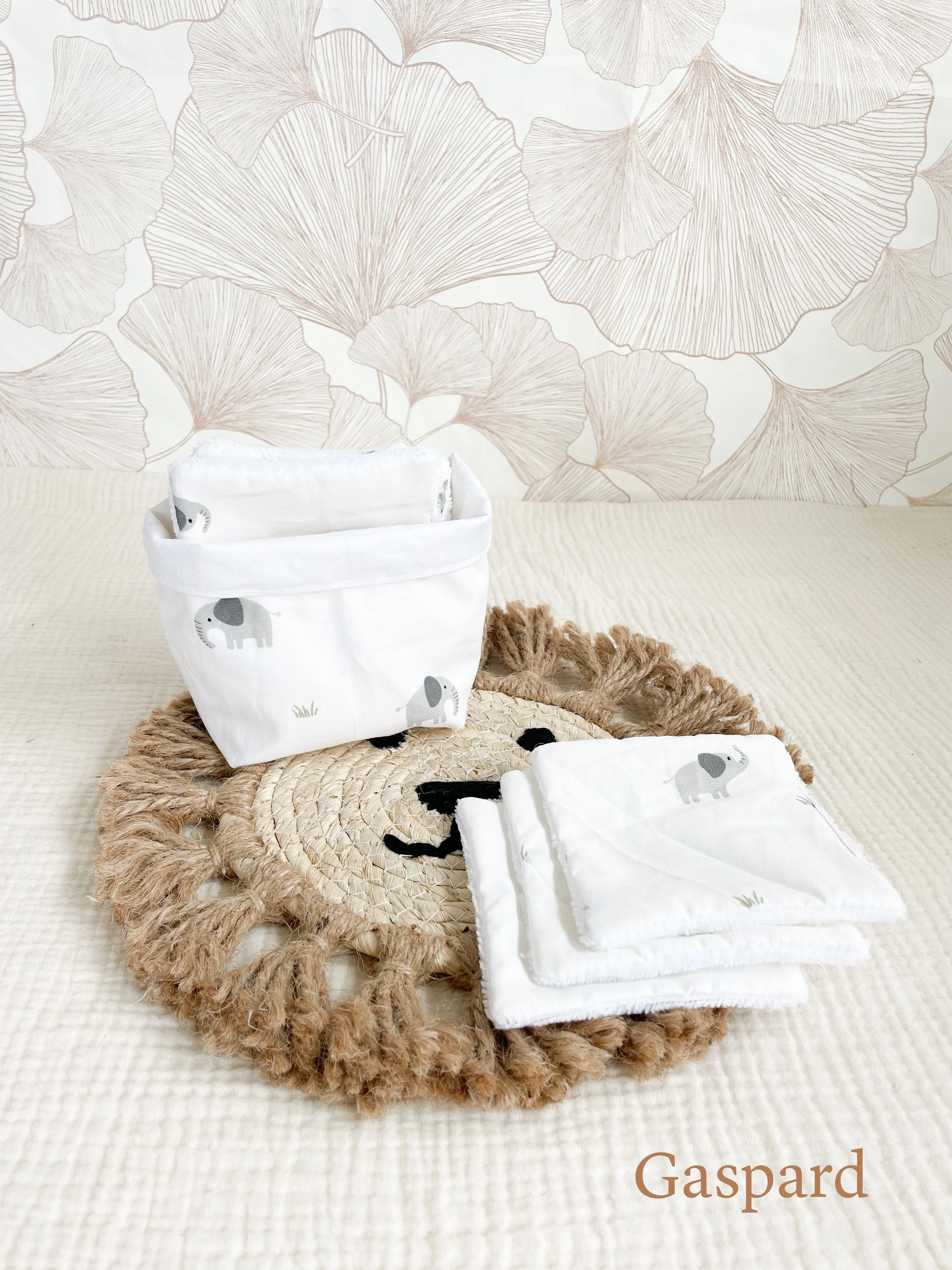 Ensemble assorti : les 10 lingettes bébé et la panière - Image 15