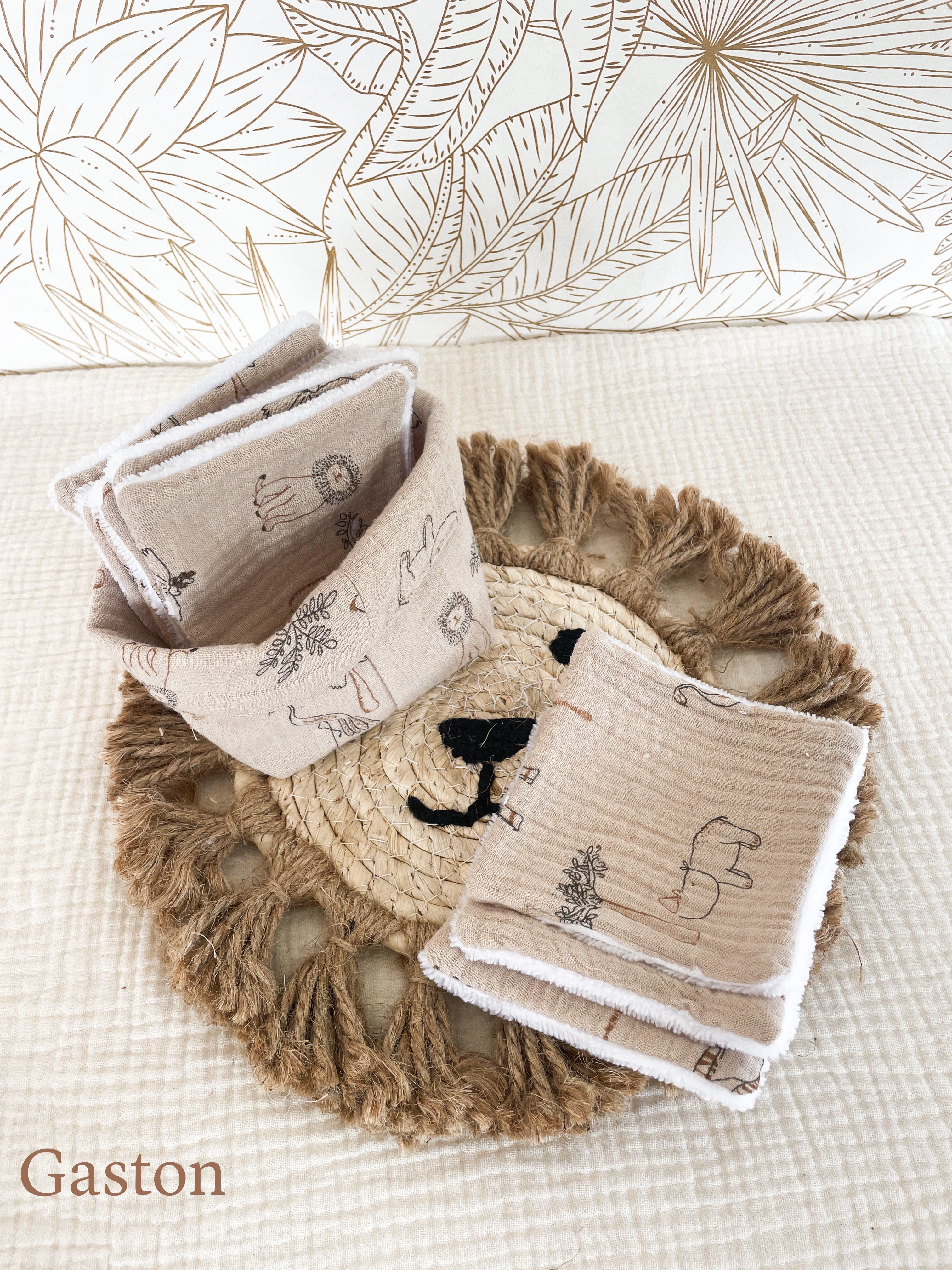 Ensemble assorti : les 10 lingettes bébé et la panière - Image 17