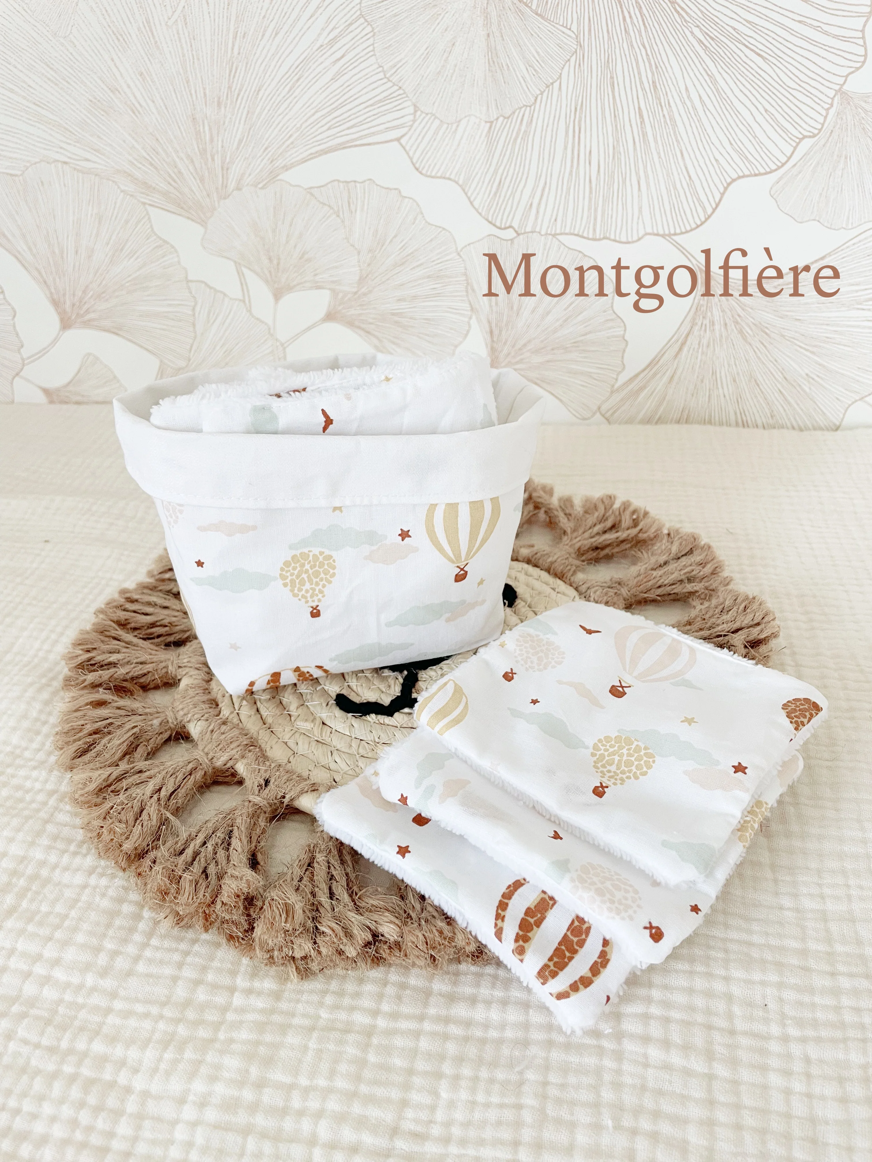 Ensemble assorti : les 10 lingettes bébé et la panière - Image 8