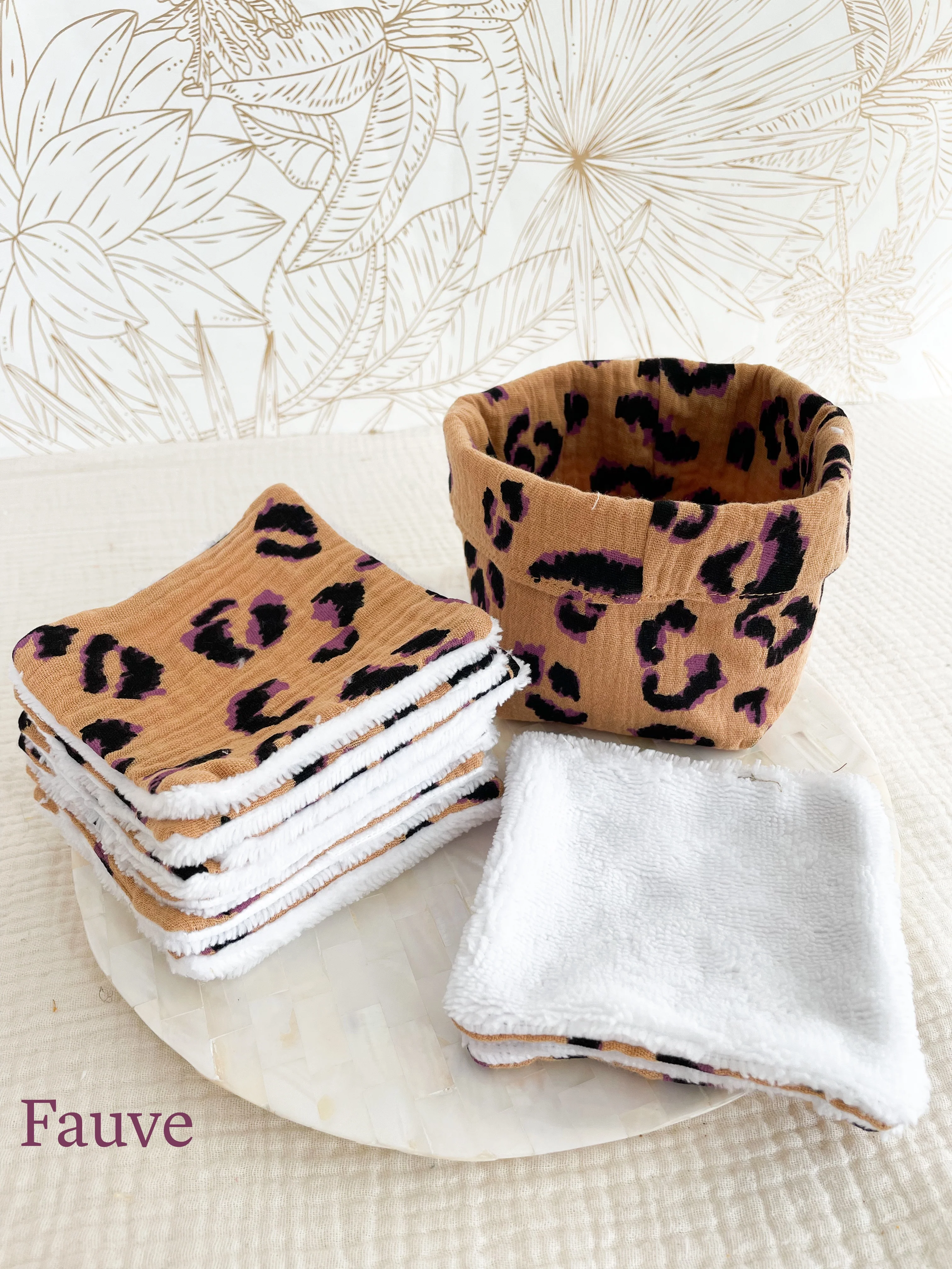 Ensemble assorti (double gaze) : la panière et ses 10 cotons - Image 22