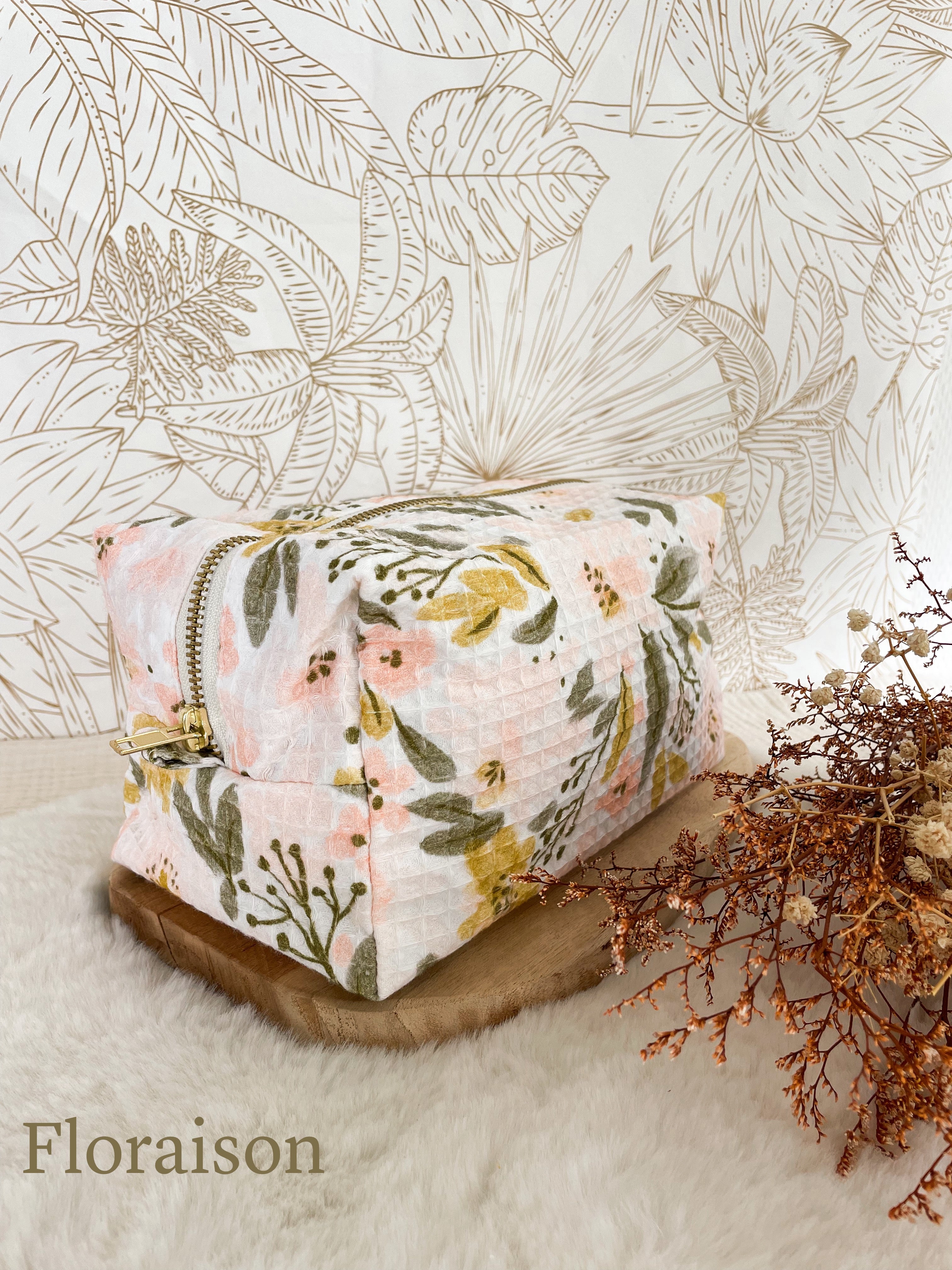 Trousse de toilette nid d'abeille (intérieur imperméable) - Image 7